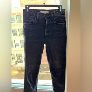 MOTHER denim gray/black ankle jeans